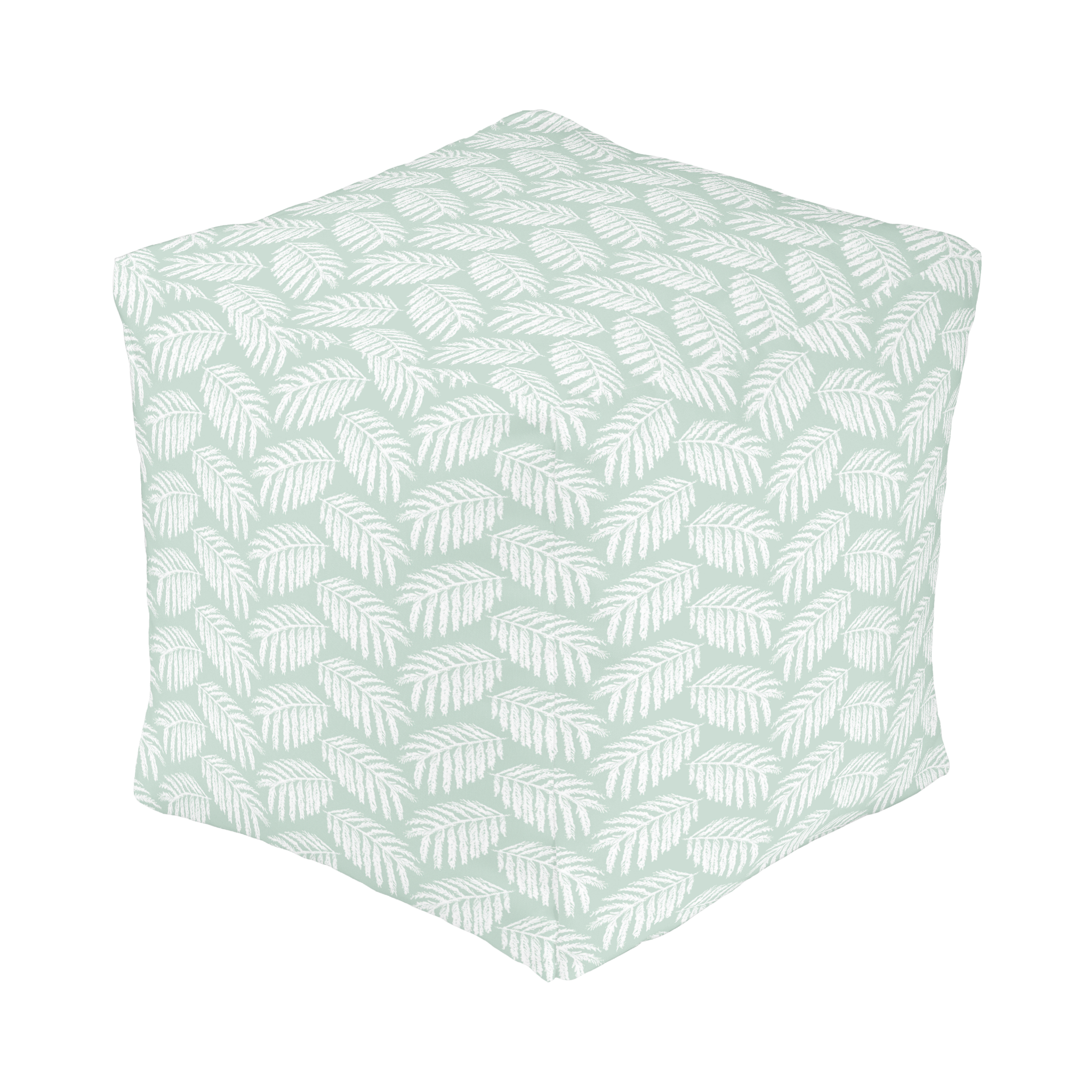 Green Pattern Pouf