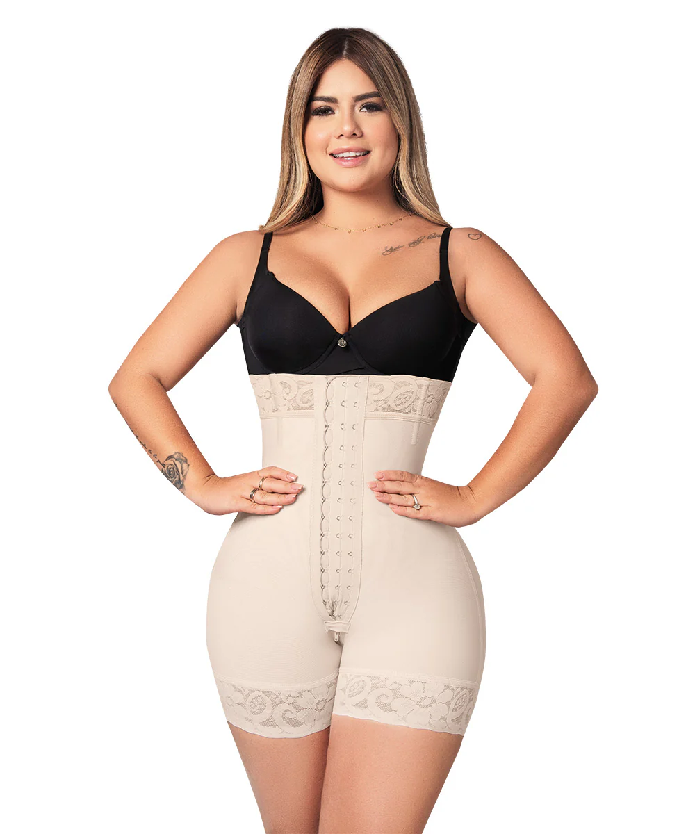 FAJA COLOMBIANA STRAPLESS - MEDIA PIERNA ( REF. O-051 )