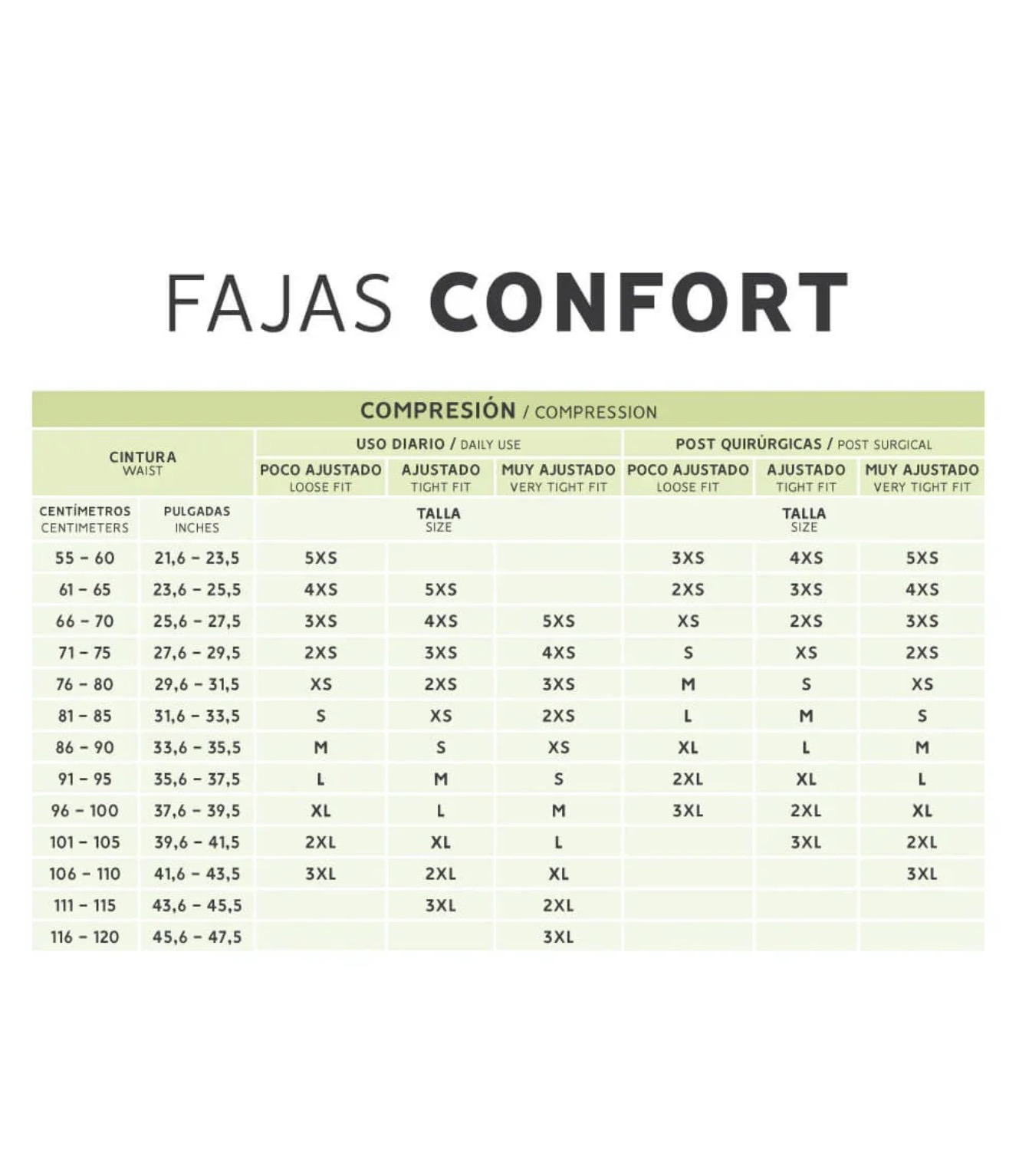 Faja postoperatoria con broches frontales: Ajuste progresivo y soporte REF. C-002 