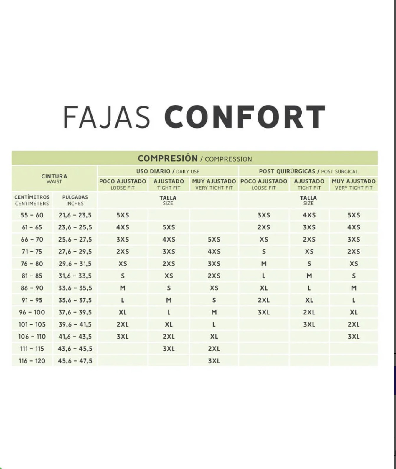 Faja Postoperatoria Primera Etapa – Compresión Media ( Ref. C-013 )