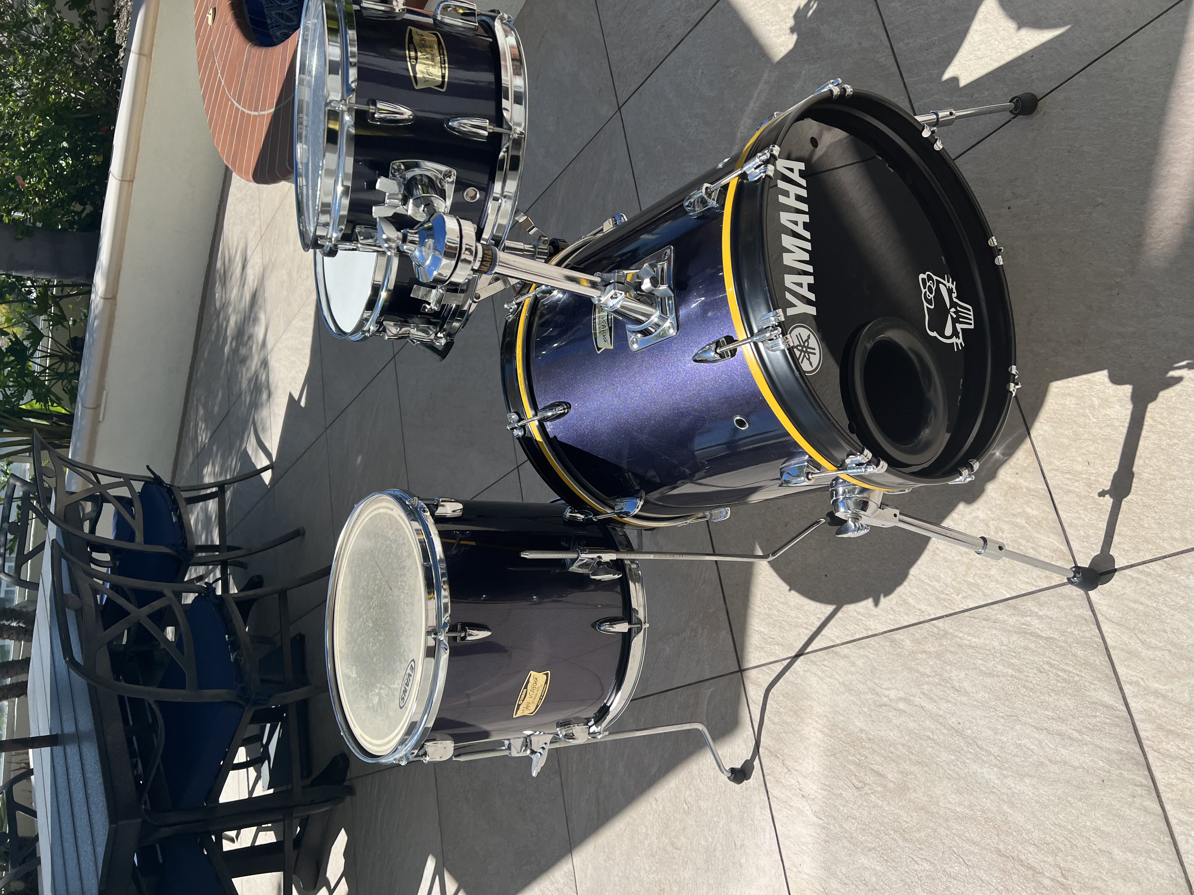 Yamaha Manu Katche Purple Lacquer Restoration