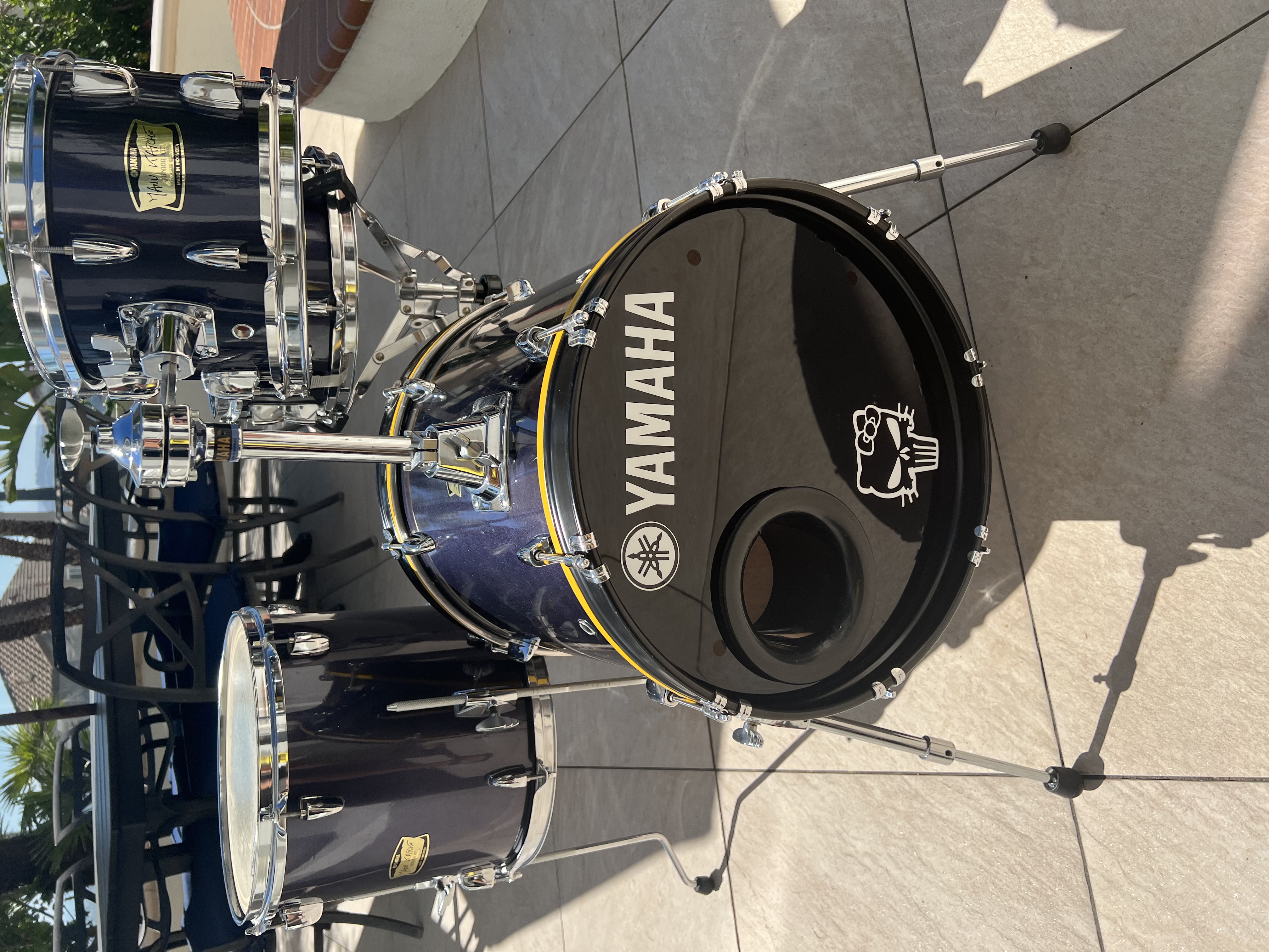 Yamaha Manu Katche Purple Lacquer Restoration