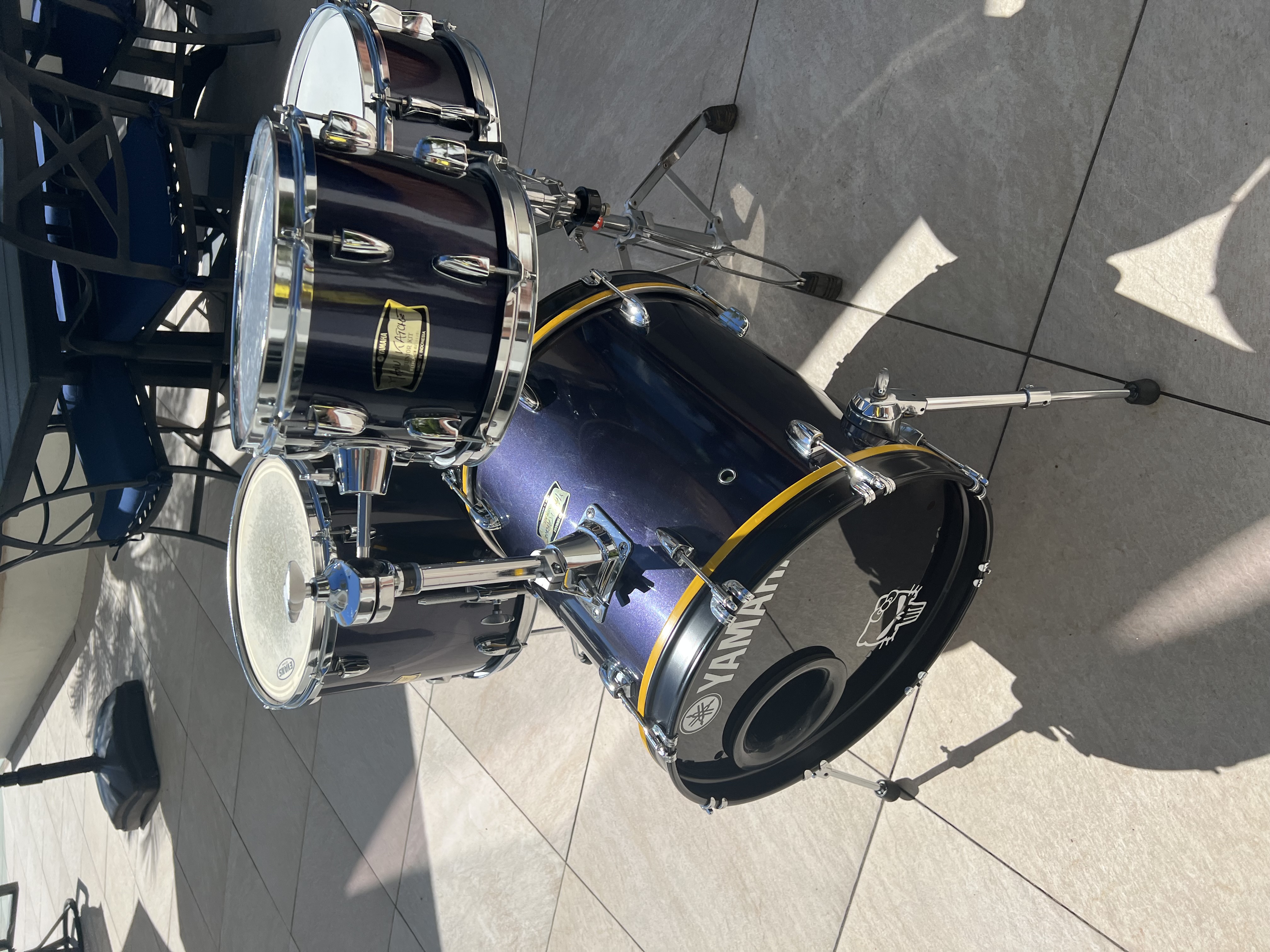 Yamaha Manu Katche Purple Lacquer Restoration