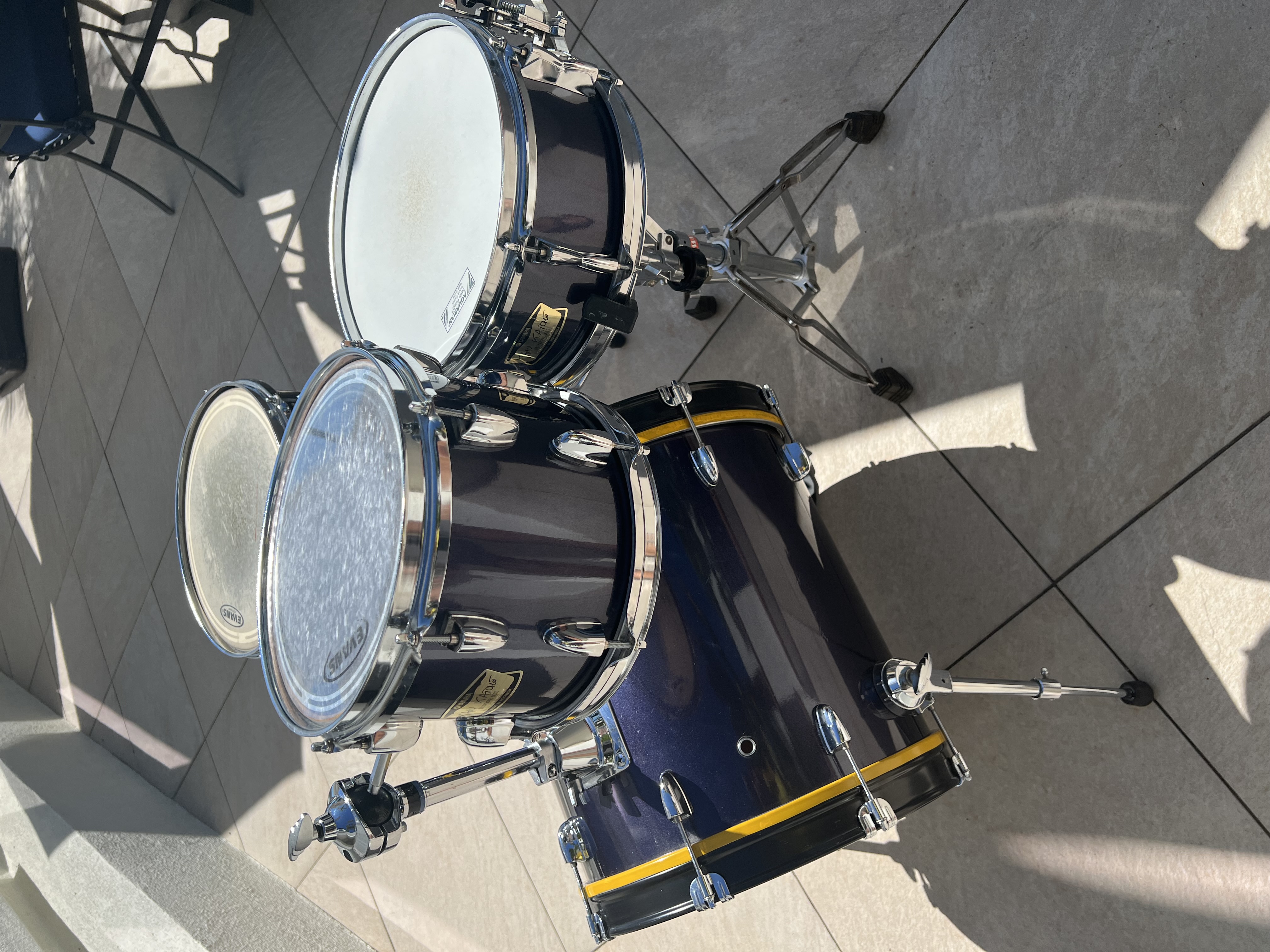 Yamaha Manu Katche Purple Lacquer Restoration