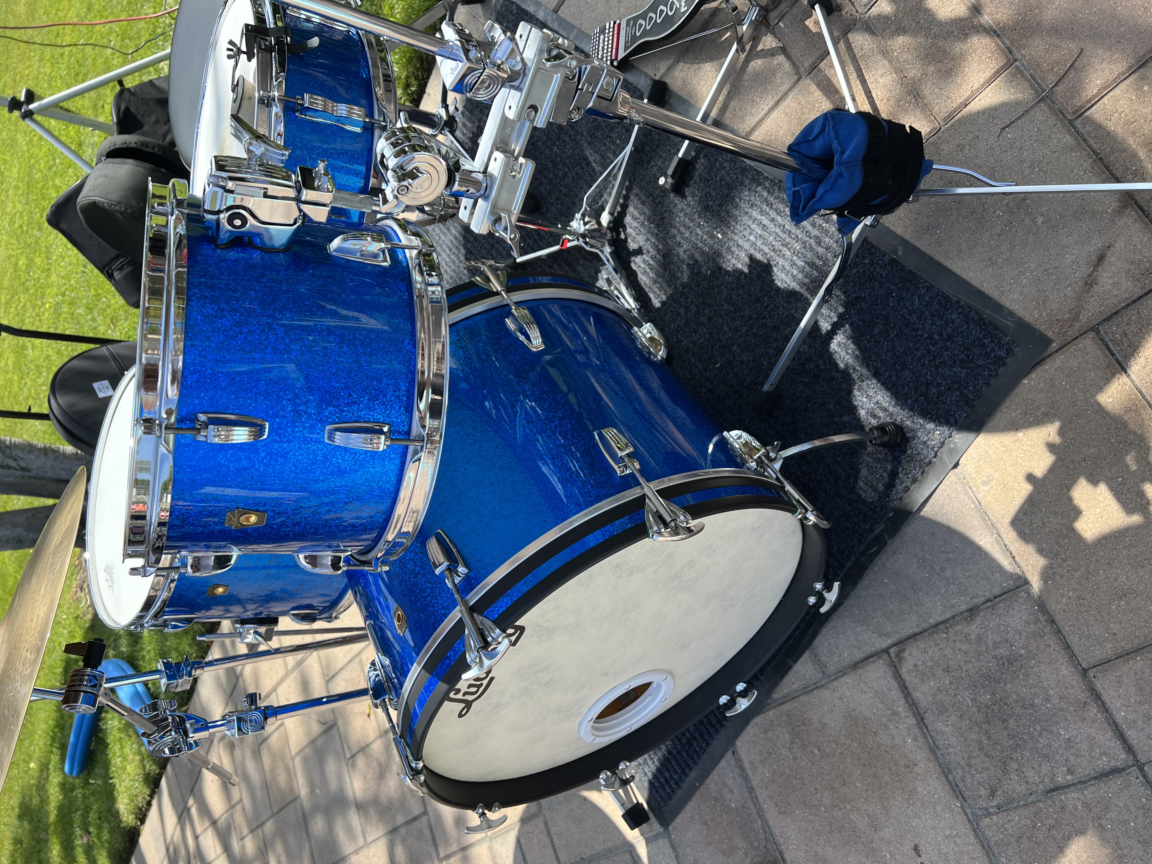 70's Ludwig 3-Ply Blue Sparkle Restoration
