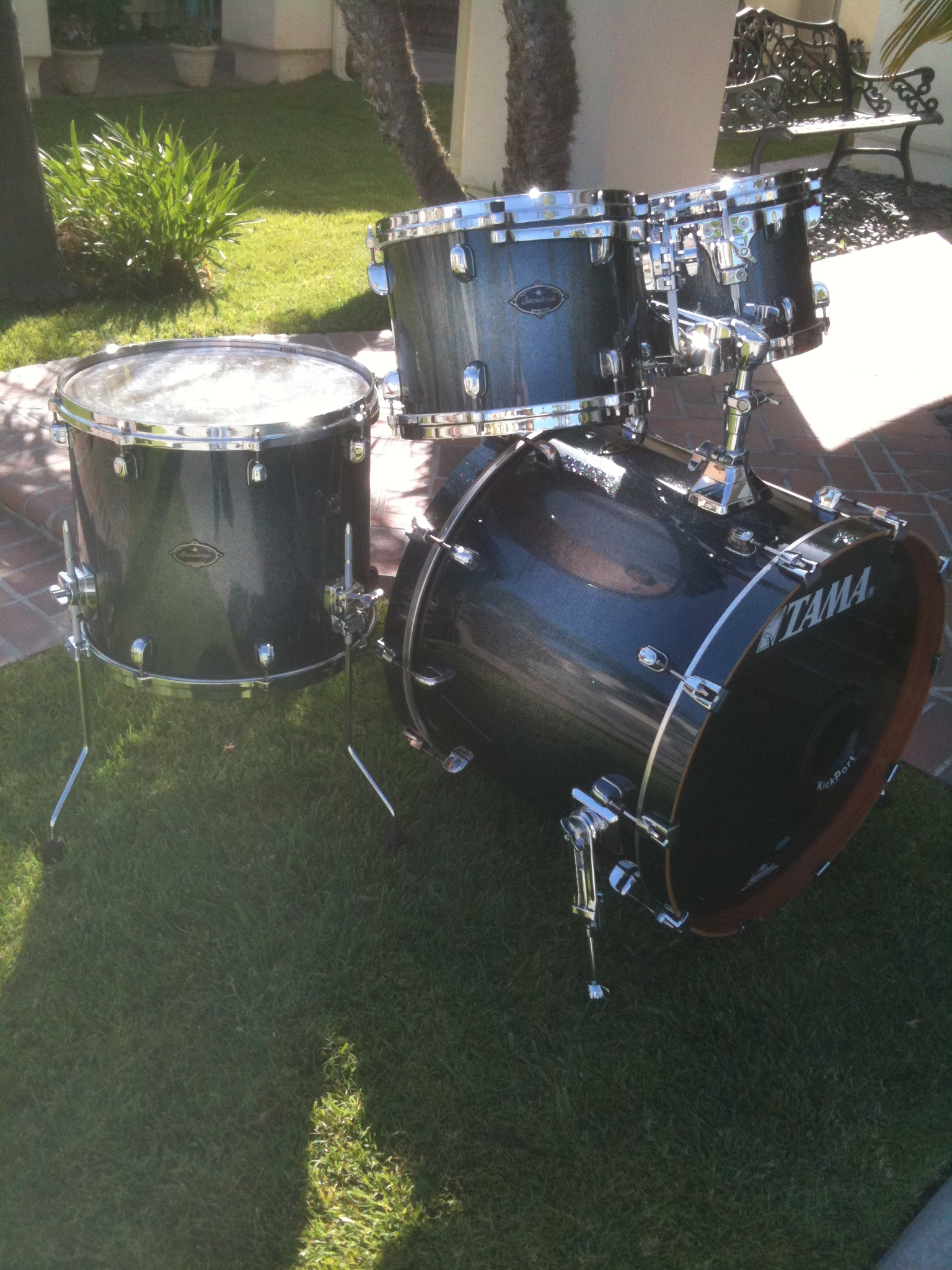 Tama Birch Bubinga Blue Lacquer Sparkle