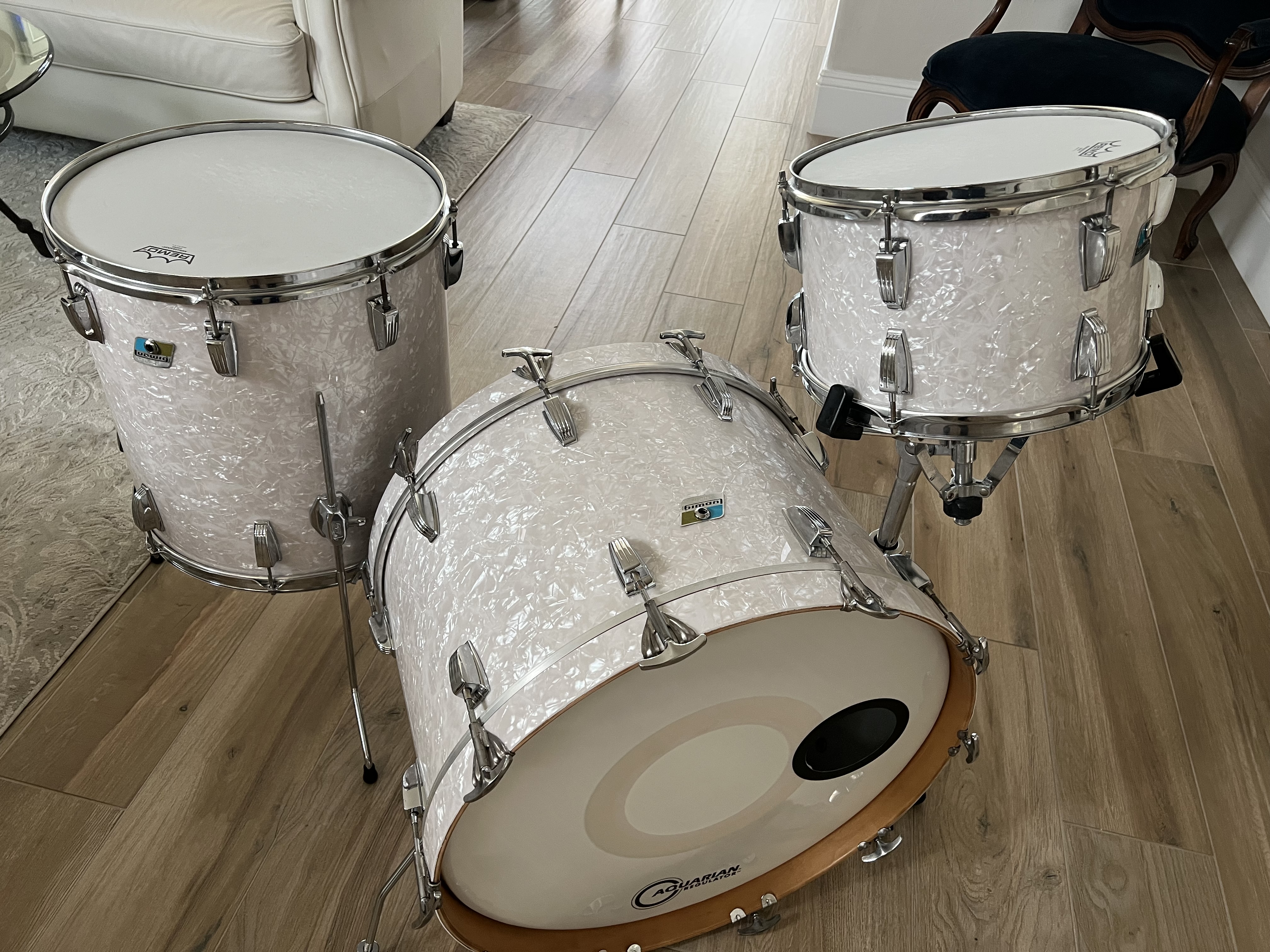 70's Ludwig White Marine Pearl Restoration