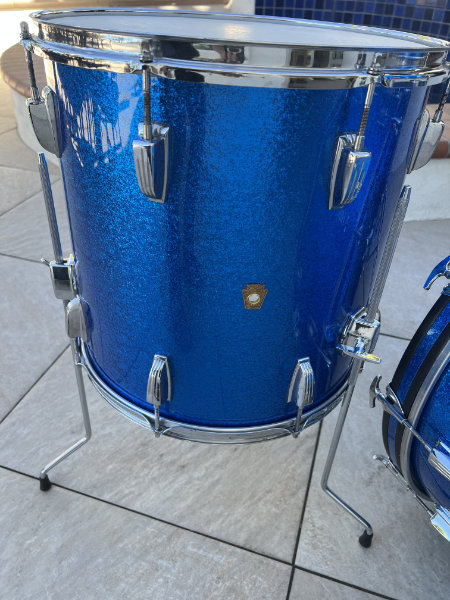 Ludwig 1962 3-Ply Blue Sparkle 4-Piece Restoration