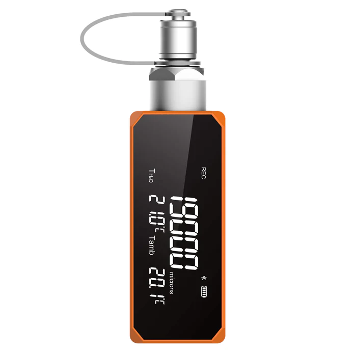 Elitech VGW-mini Wireless Micron Gauge 1~19,000 Microns, Medidor de vacío digital para HVAC y automotriz, Medidor de vacío de refrigerante 1/4" SAE