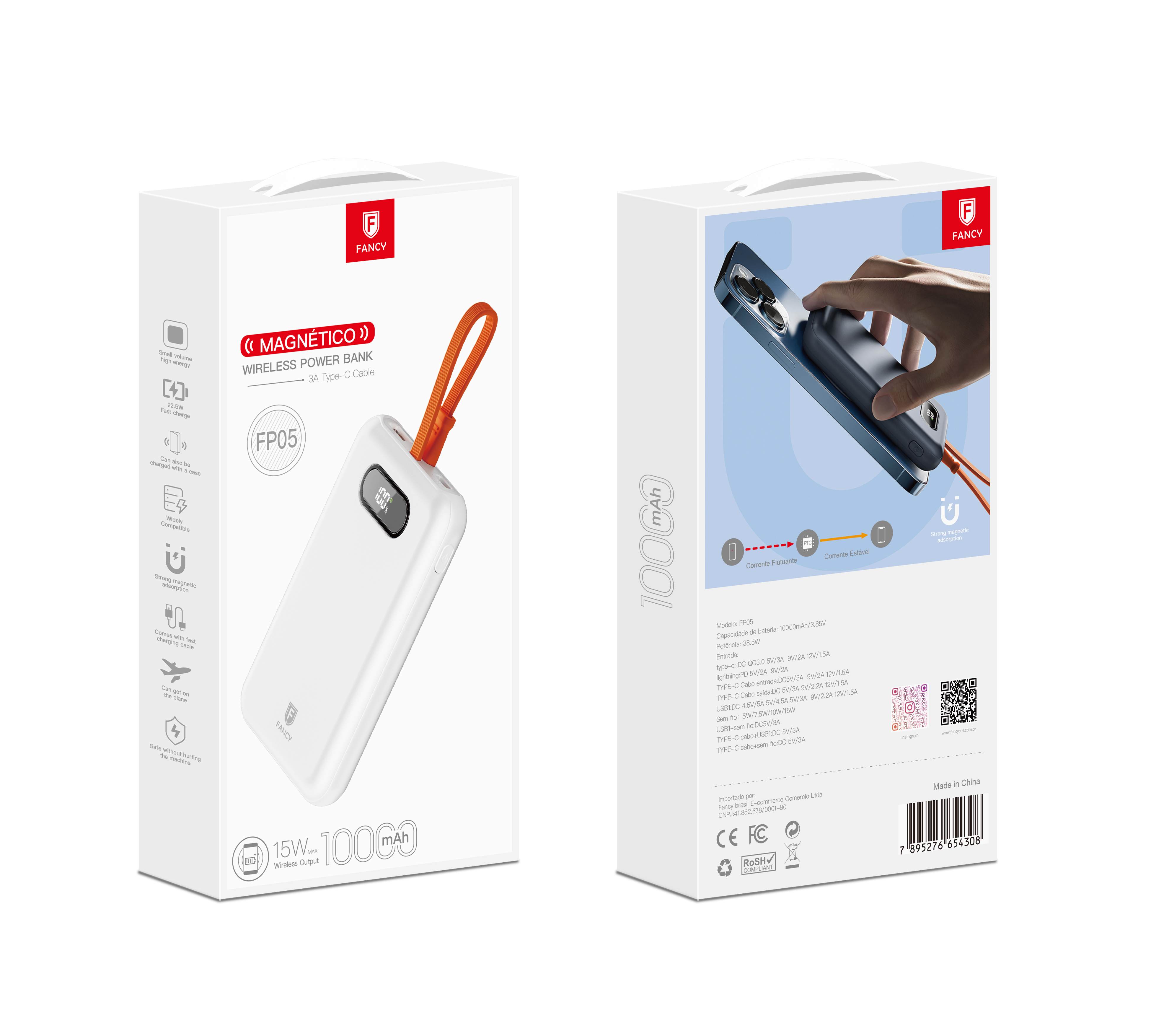 Carregador Rápido Fancy - Tipo C / MagSafe 