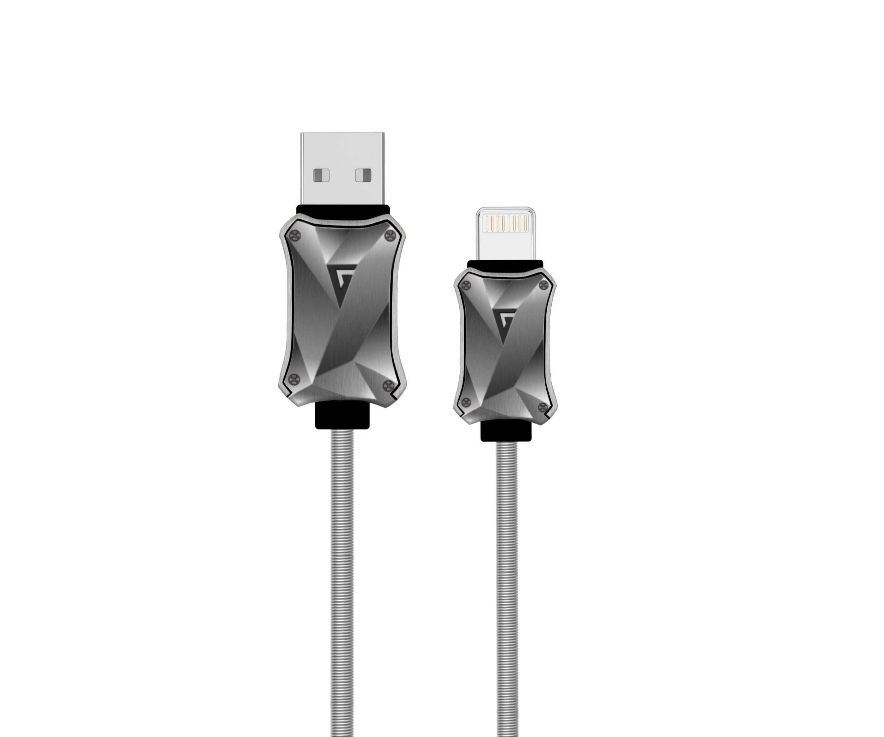 Cabo USB Turbo 3.0A Revestido em Metal Flexível Fancy - CA301 