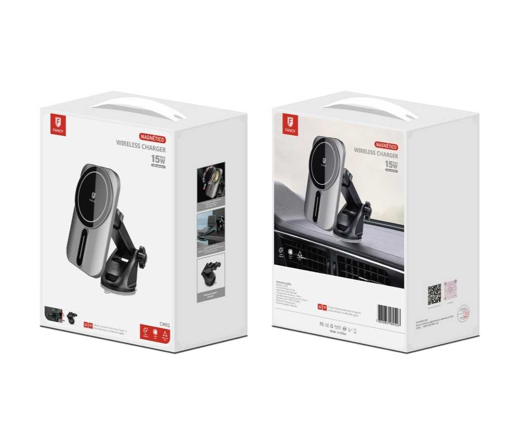 Suporte Veicular Carregador Wireless Com MagSafe 15W Fancy - CW02