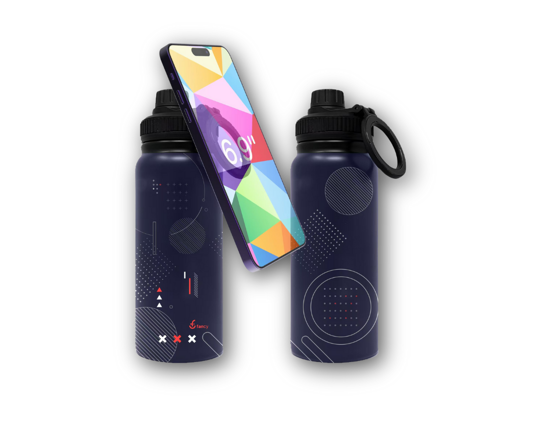 Garrafa Térmica Com Suporte Magnético para Celular 