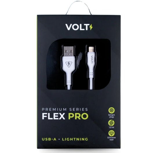 CABO FLEX PRO 2 METROS USB 2.0 X LIGHTNING BRANCO | FAL20WH
