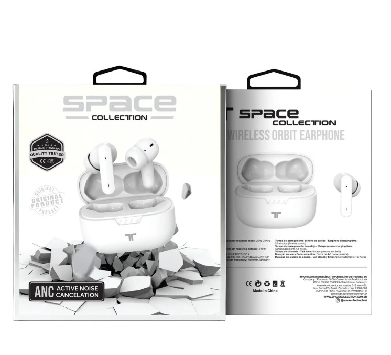 Earbuds Bluetooth Orbit - Branco - SPACE