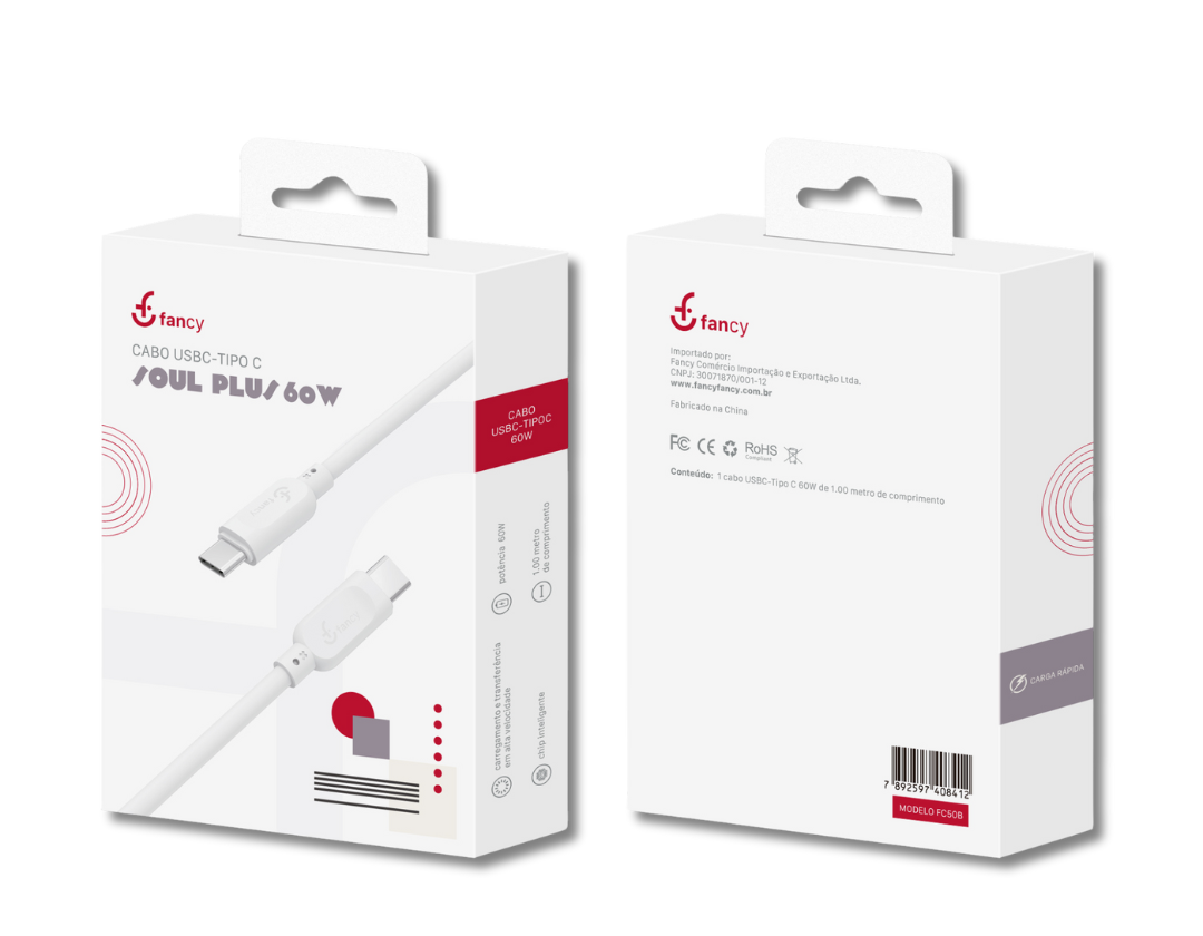 FC50B - Cabo USB-C / USB-C 60W Soul Plus – Fancy