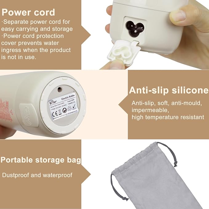 Bear Portable Fast Boil Electric Kettle