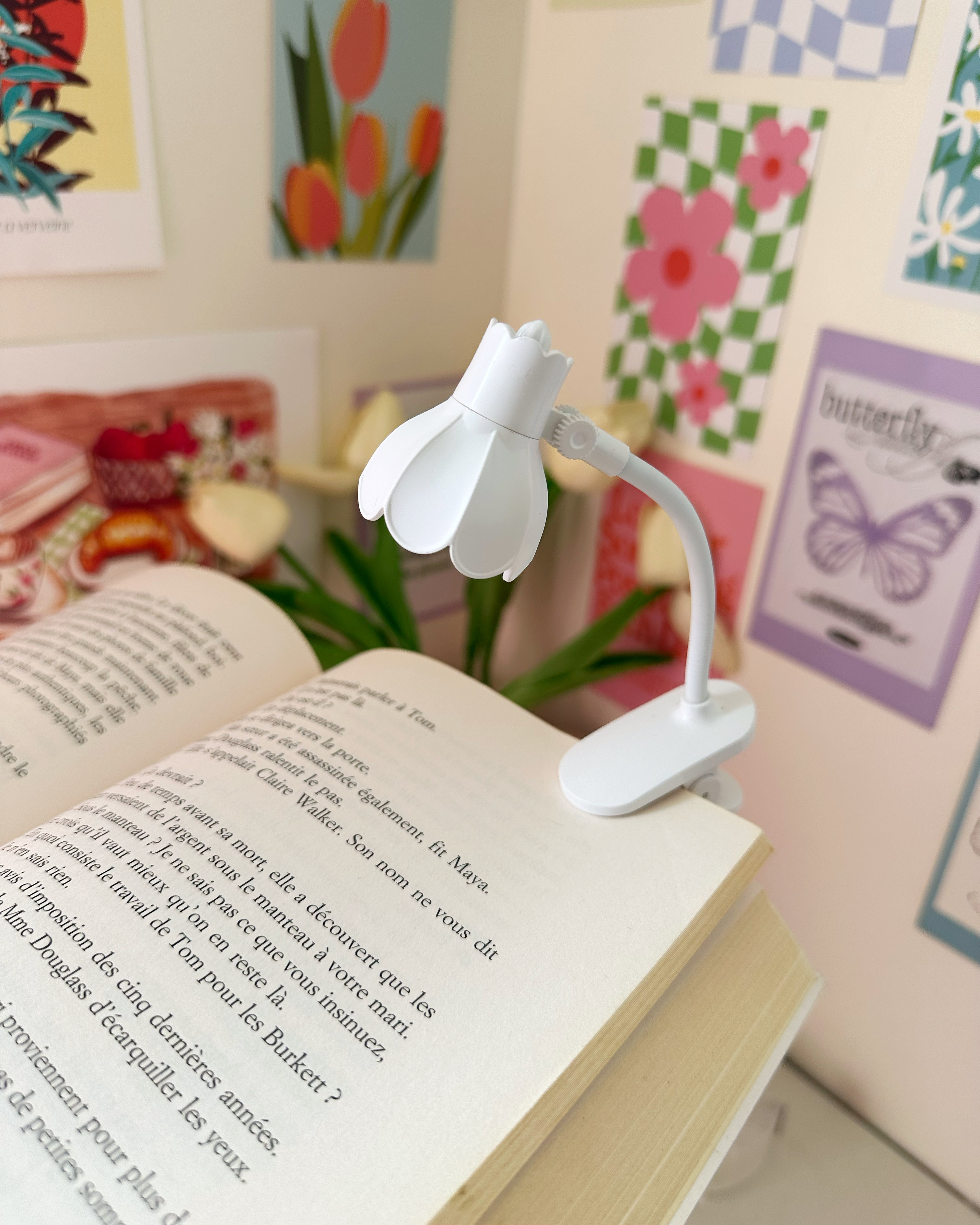 Lampe de lecture fleur
