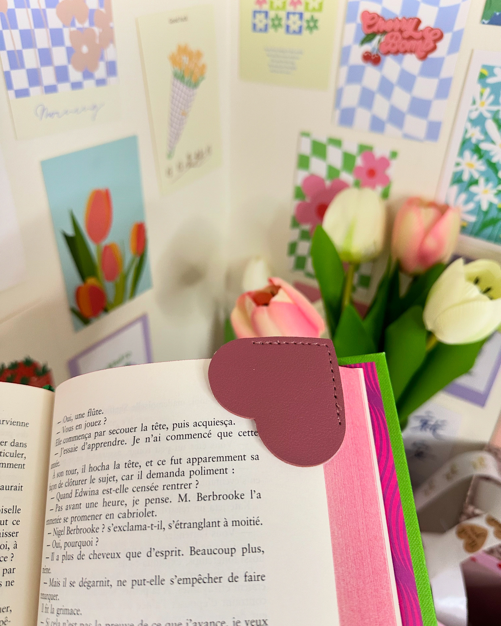 Marque page cœur 