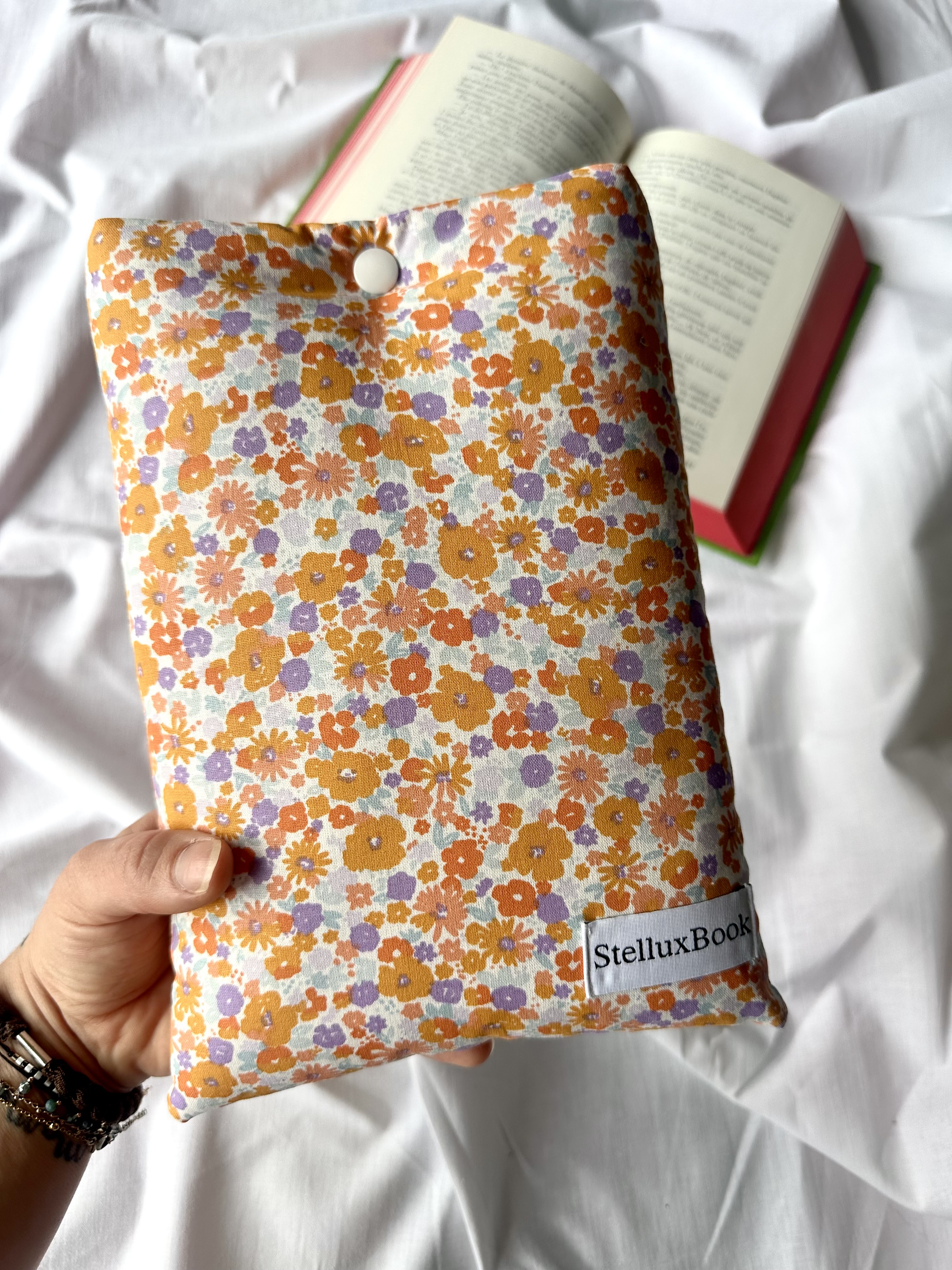 Pochette « Anna» poche pression lilas pastel