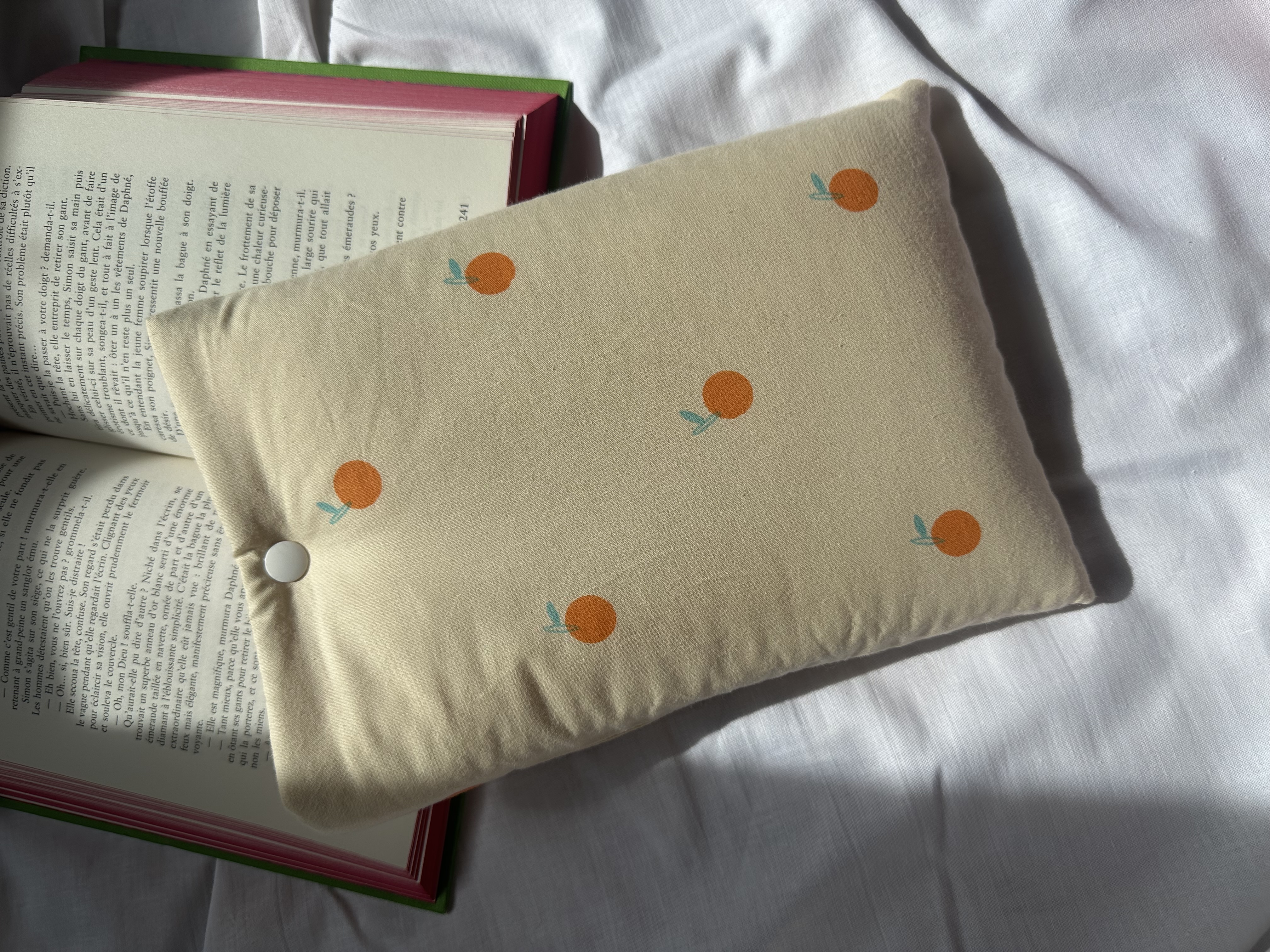 Pochette « Clémentine » poche pression orange