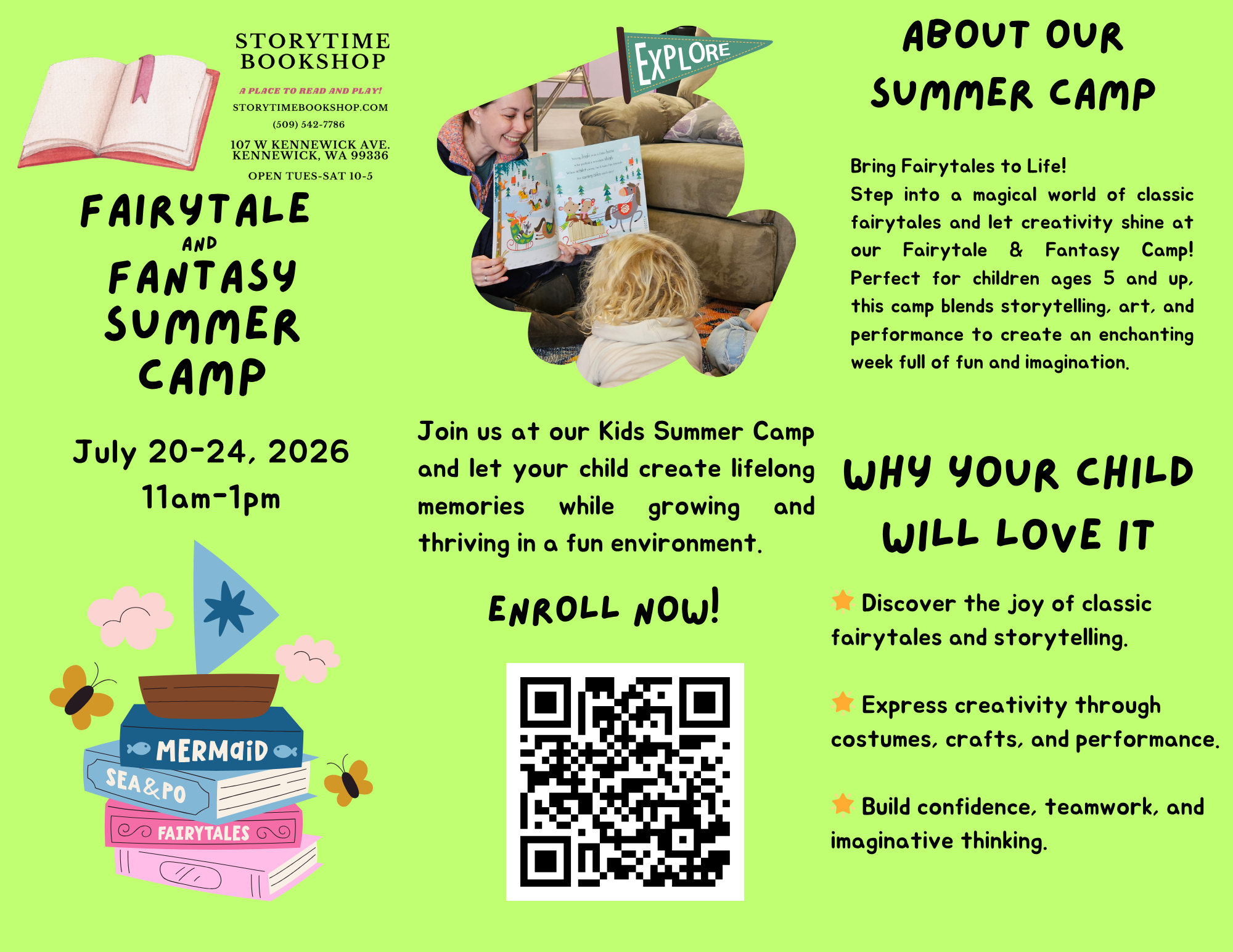 Fairytale and Fantasy Camp July 20-24, 2026, 11-1