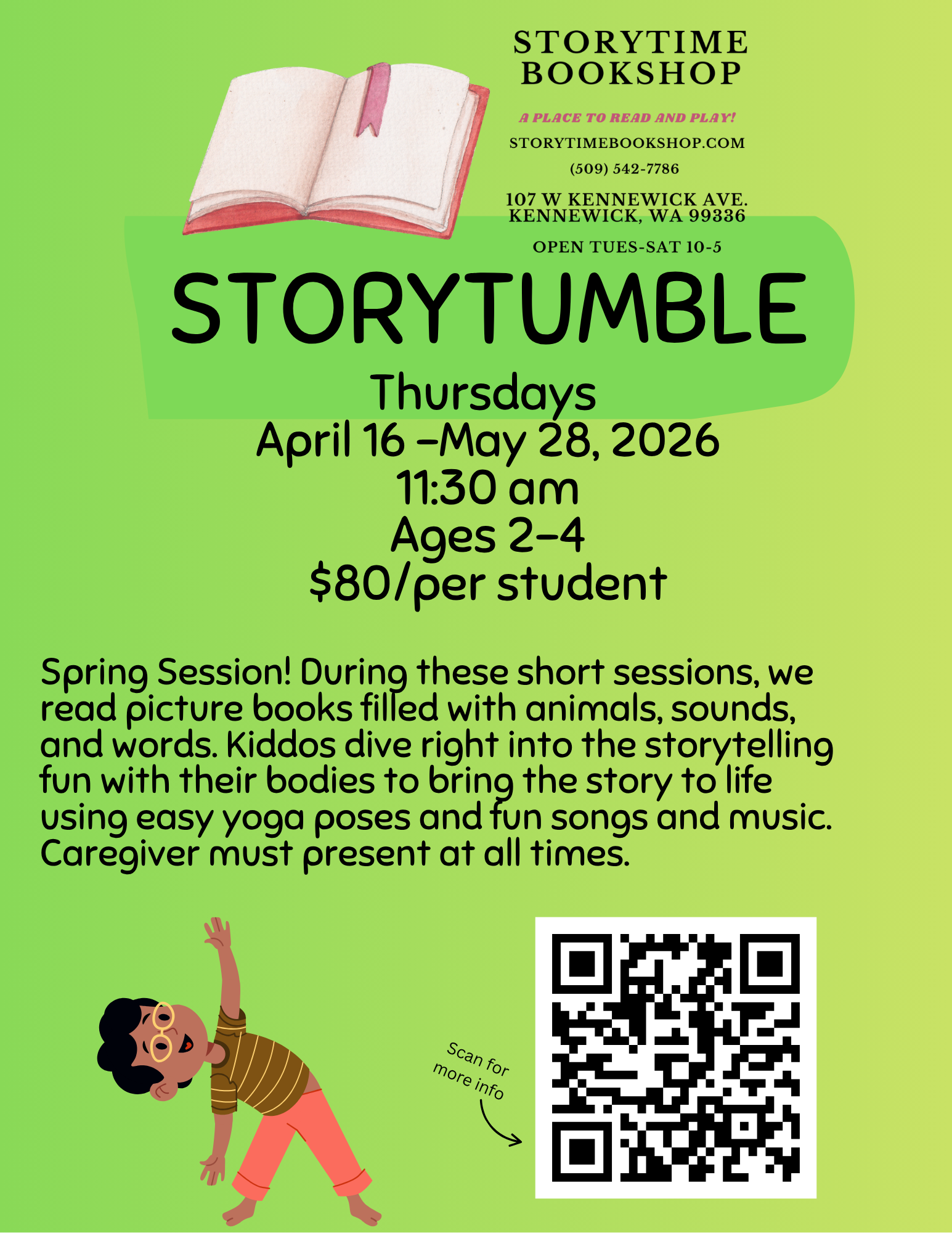StoryTumble Ages 2-4 Starts April 16!