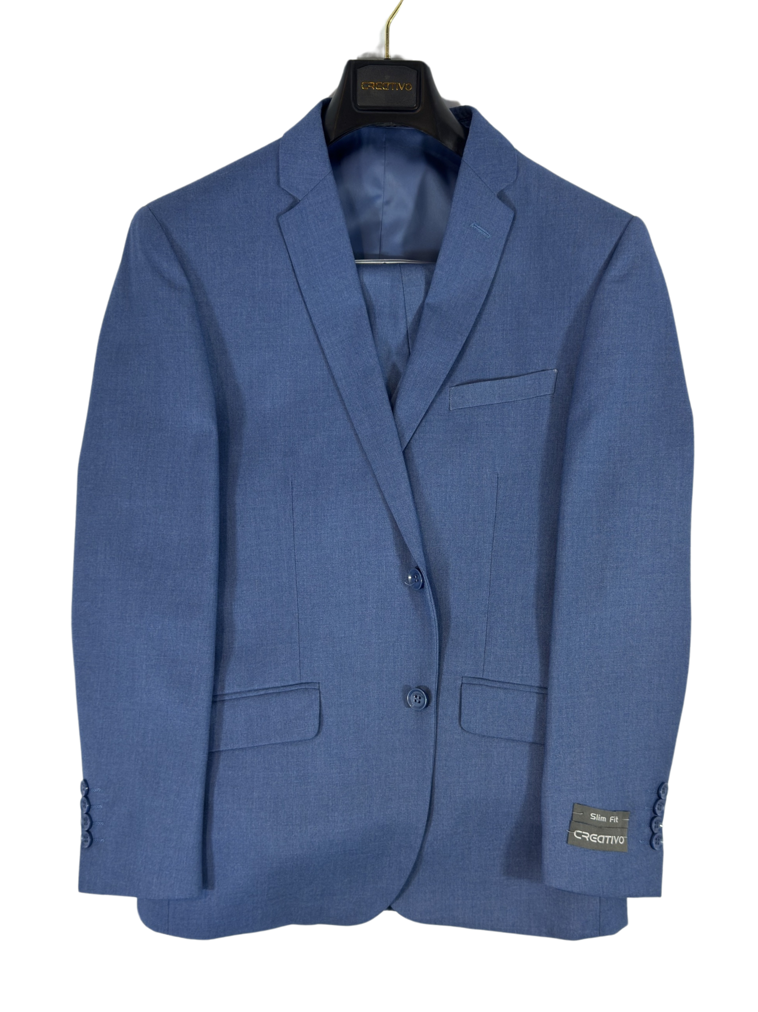 Creativo Blue Suit Jacket, Vest and Pants