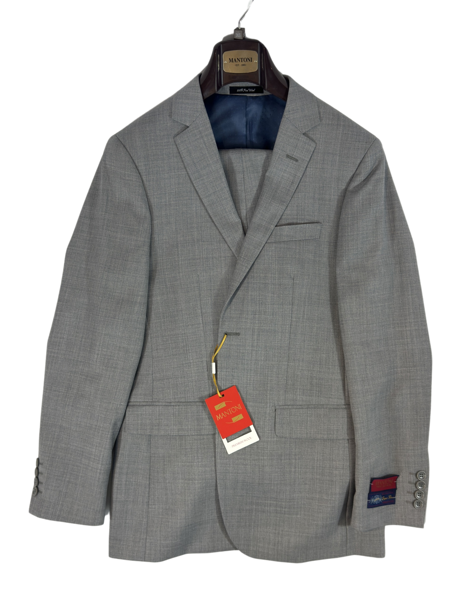 Mantoni Premium Wool Grey Suit Jacket and Pants