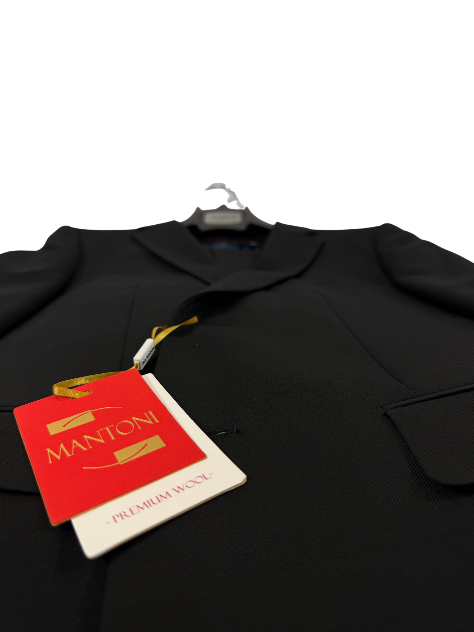 Mantoni Premium Wool Black Suit Jacket and Pants