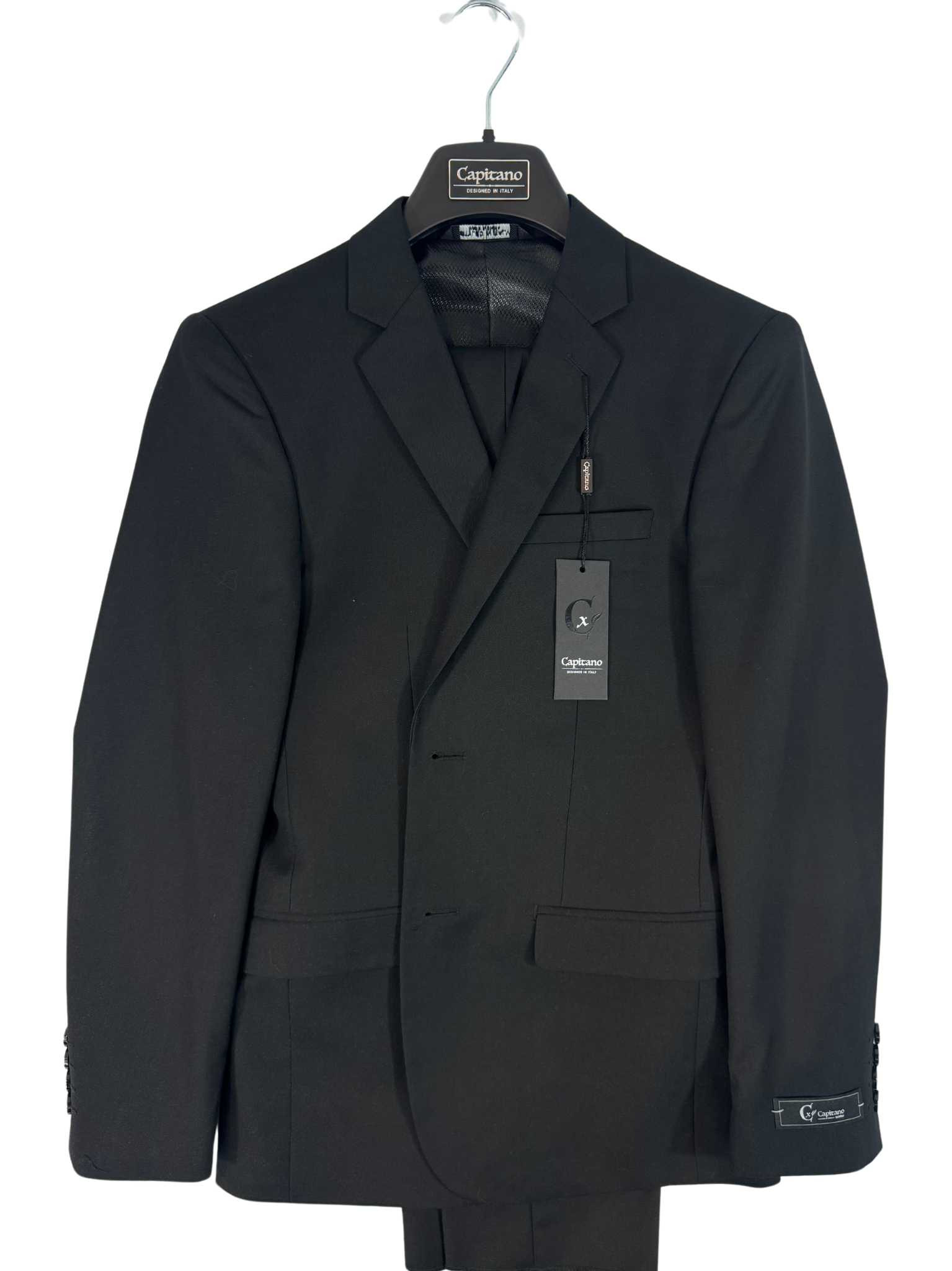 Slim fit Capitano Black Suit Jacket and Pants