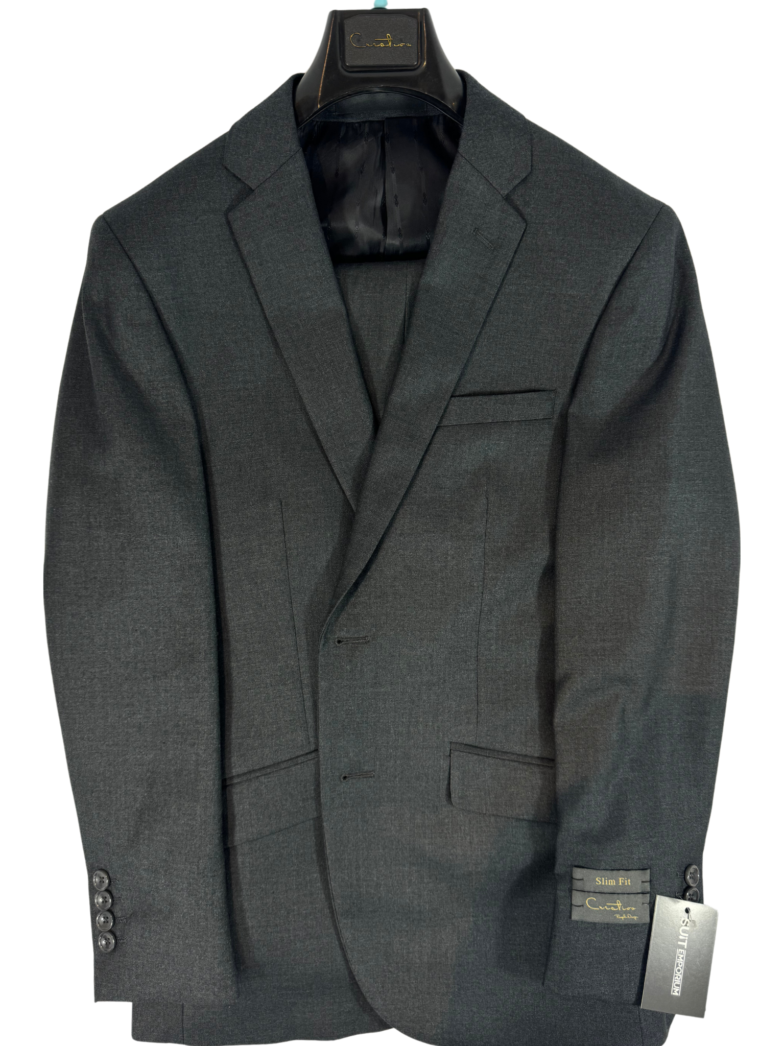 Classic Fit Creativo Charcoal Suit Jacket and Pants