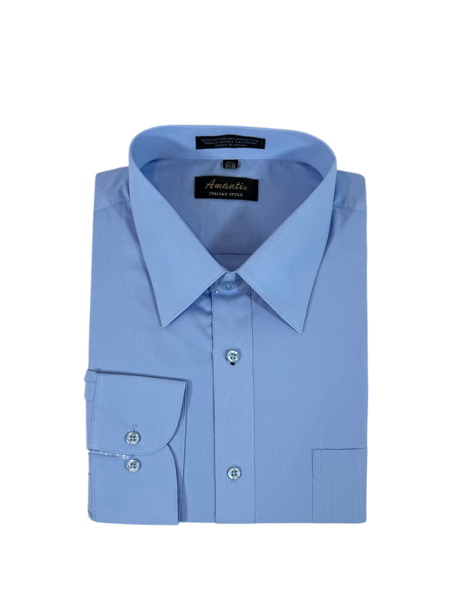 Slim Fit Amanti Blue Dress Shirt