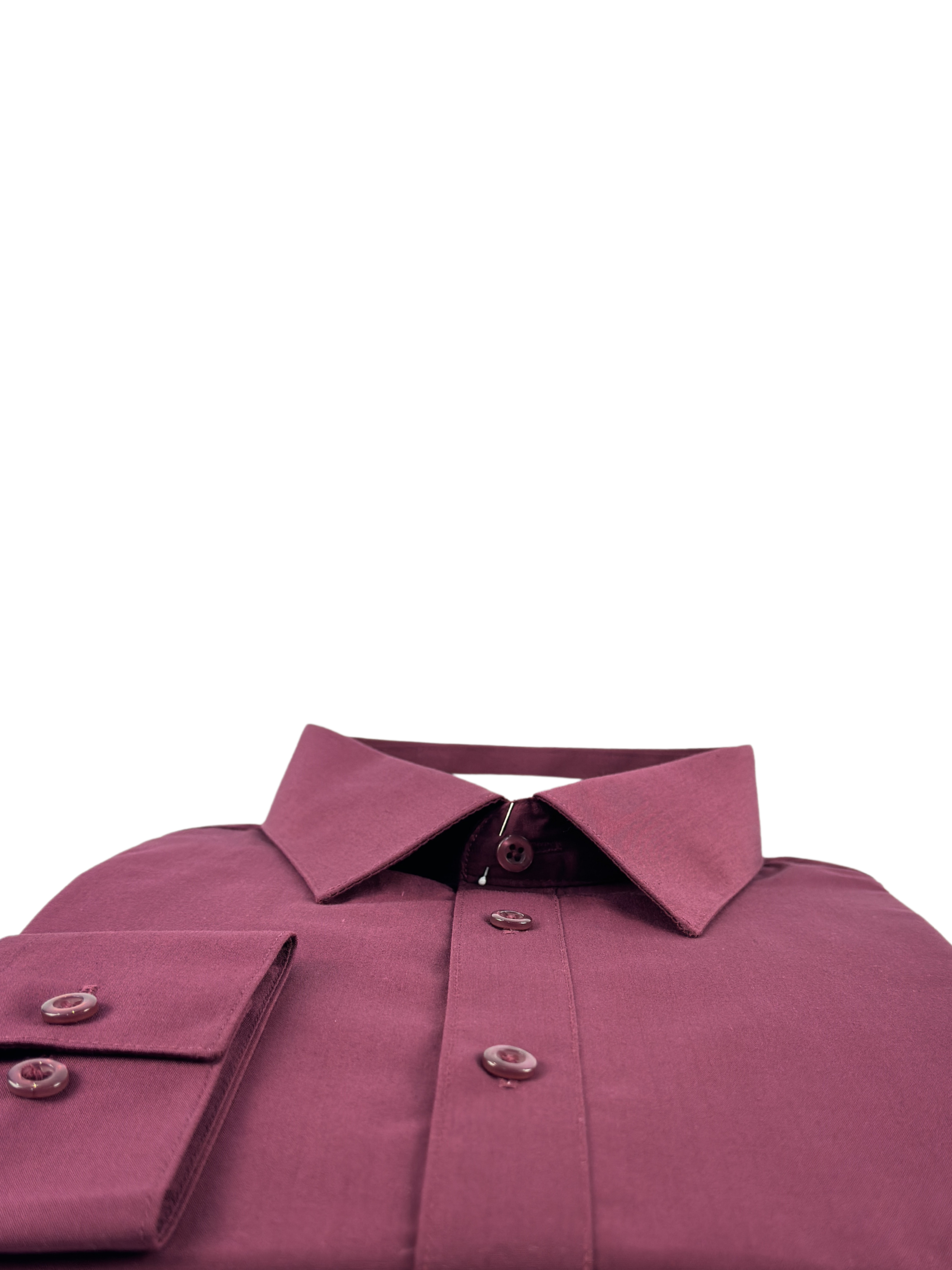 Slim Fit Amanti Burgundy Dress Shirt