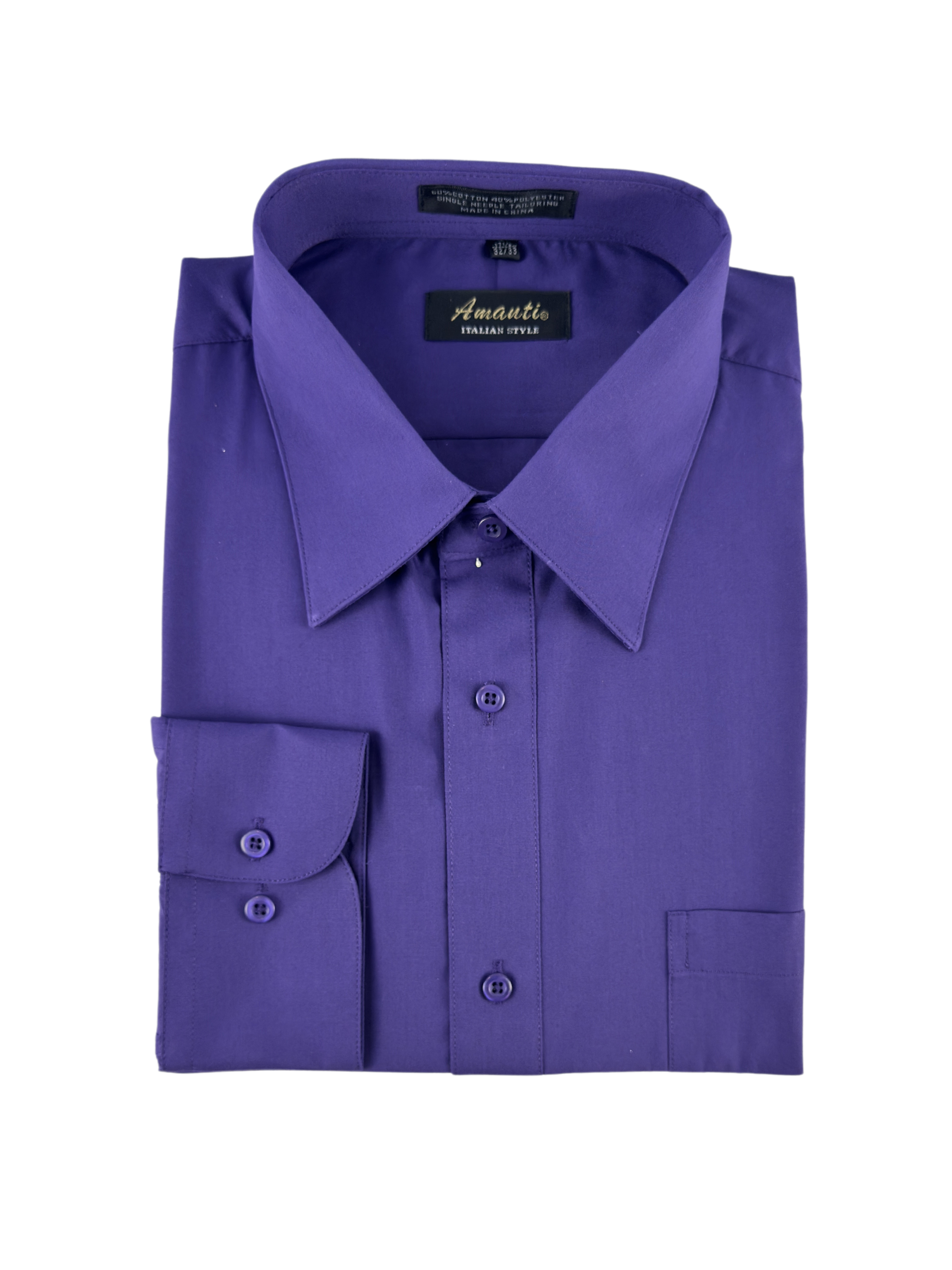 Slim Fit Amanti Purple Dress Shirt