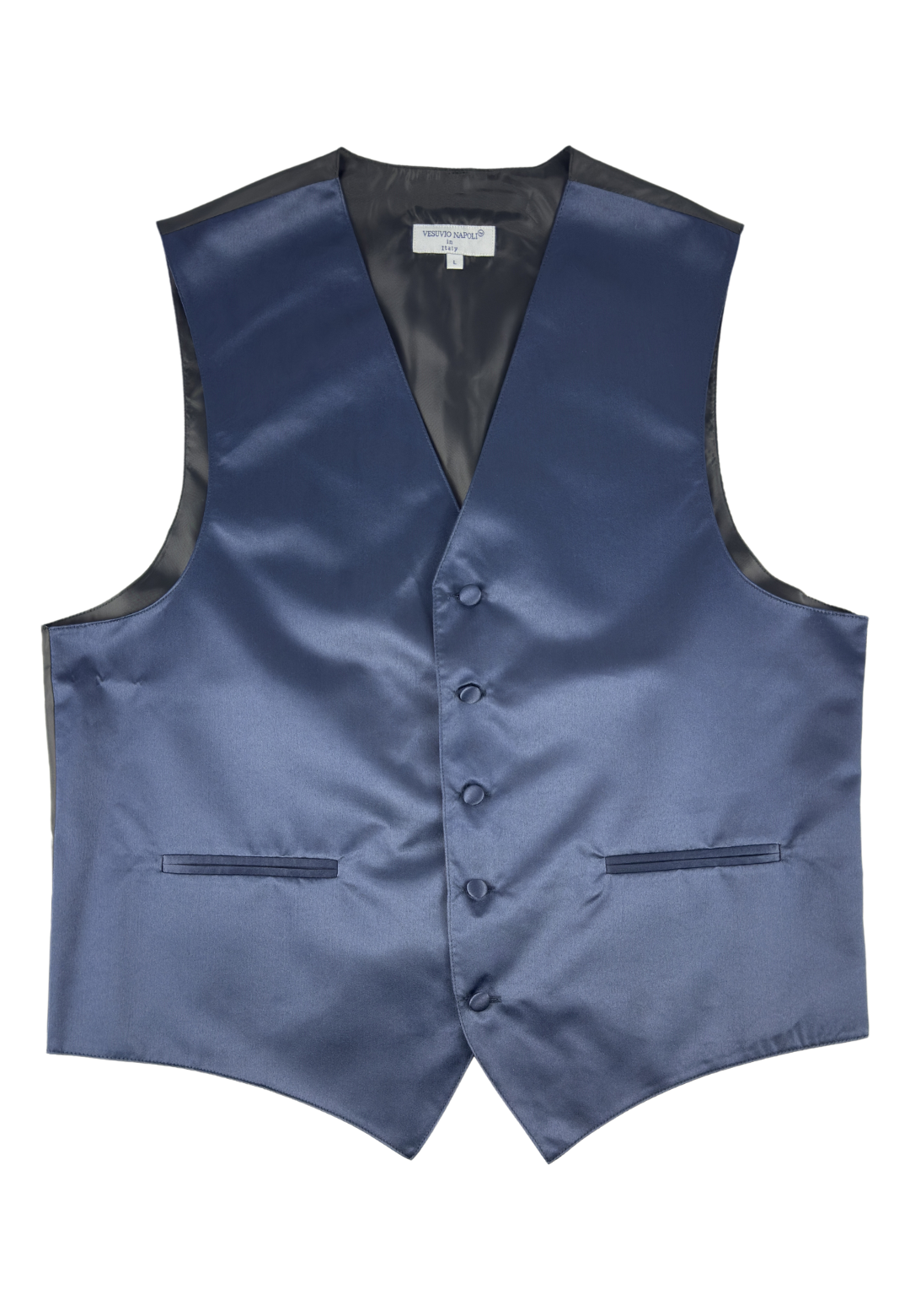 Vesuvio Napoli - Navy Blue Vest and Tie Set