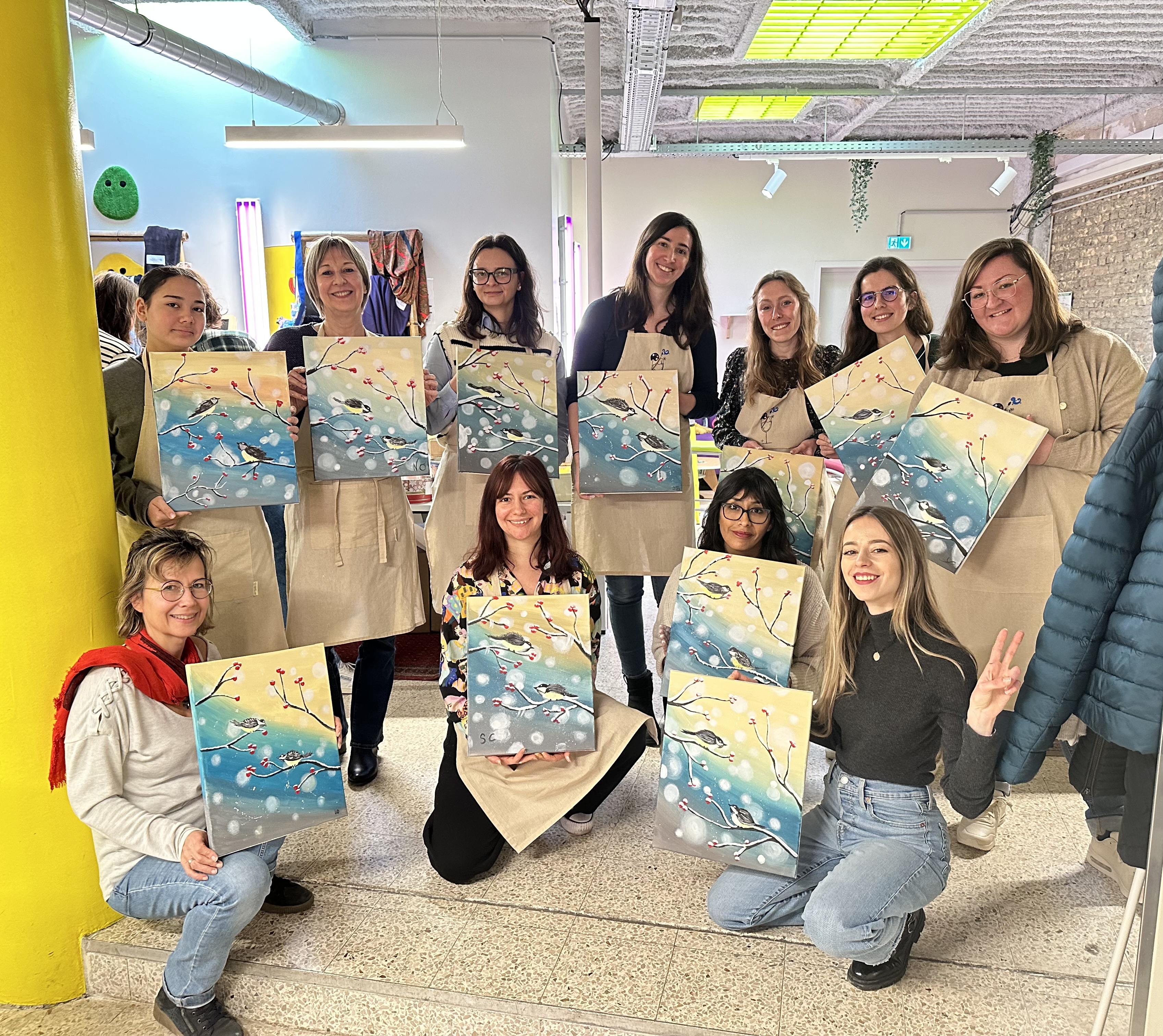 « Mésanges sous la neige »☕️❄️