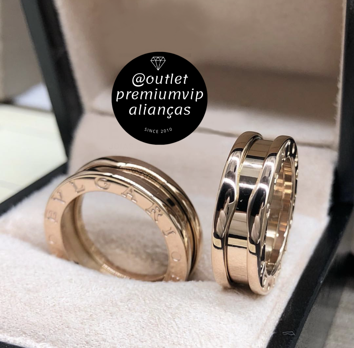 Aliança Rose 5mm duplo banho em ouro 18k