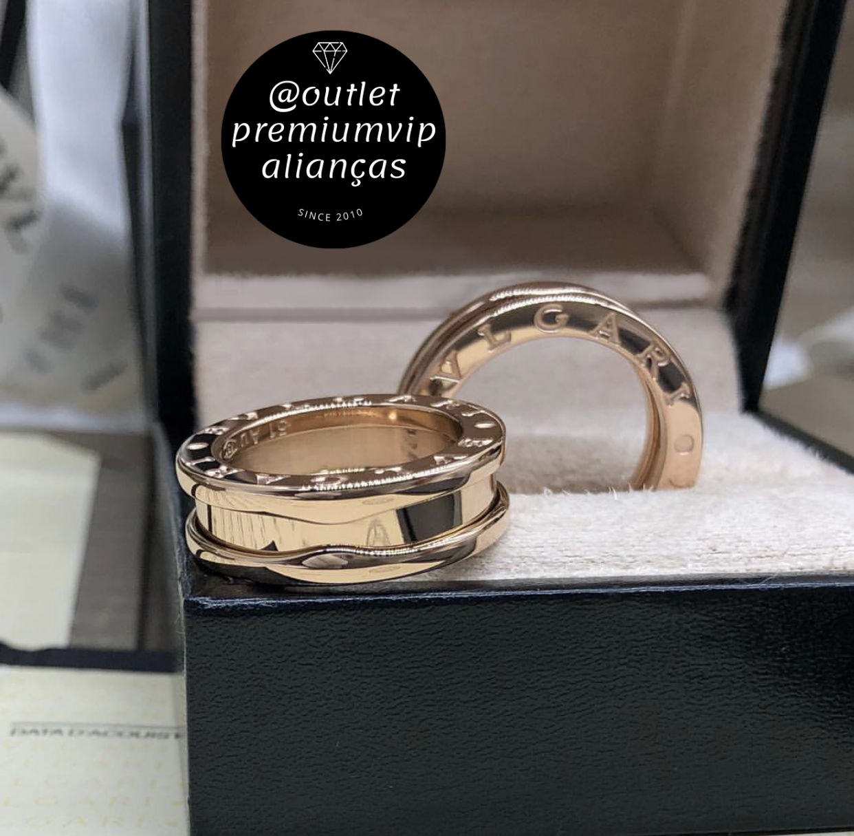 Aliança Rose 5mm duplo banho em ouro 18k