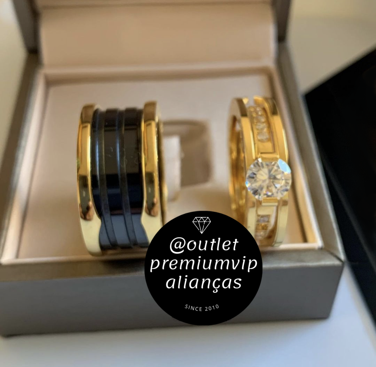 Aliança bvlgari ouro 18 k solitario removivel