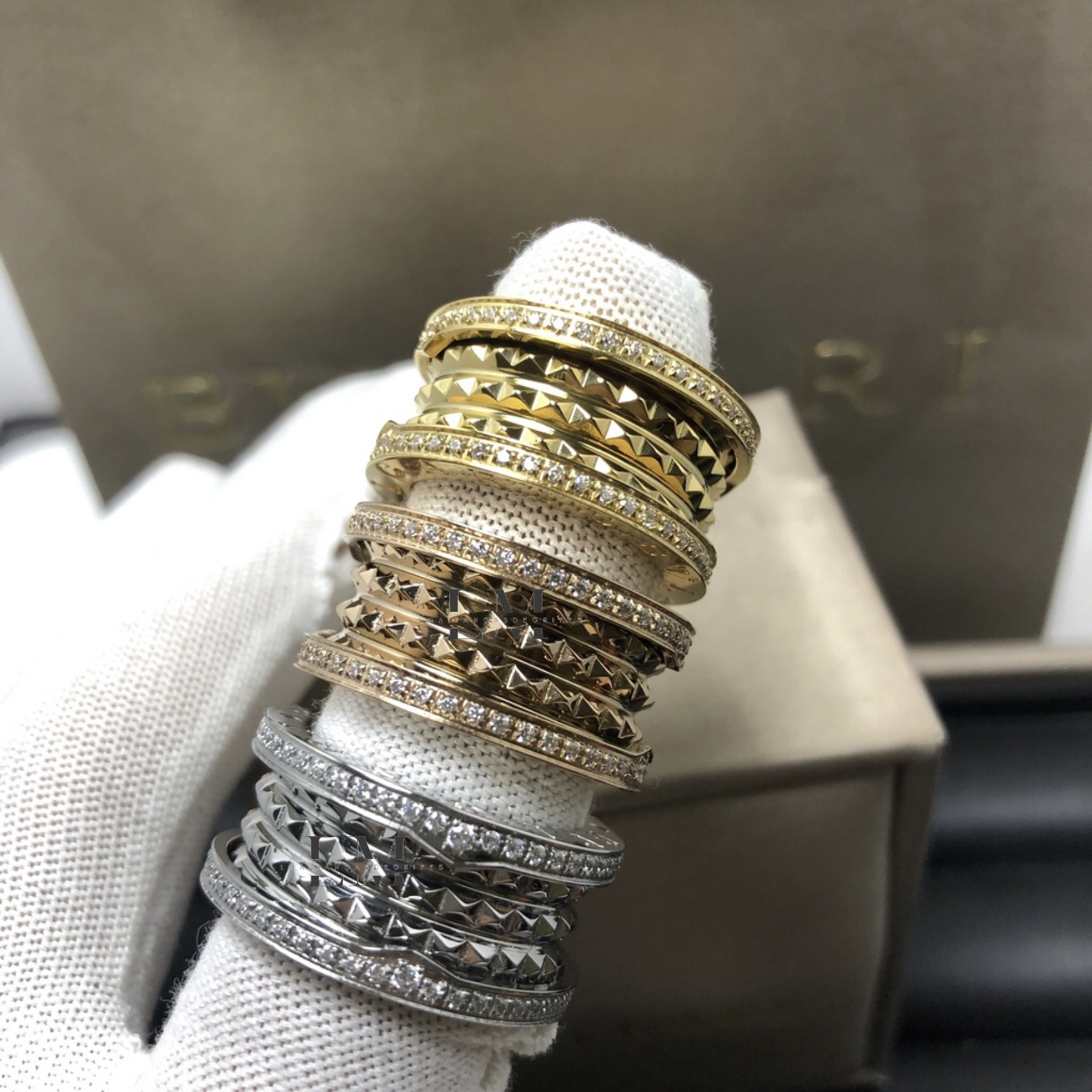 Aliança bvlgari Rock duplo banho em ouro 18k