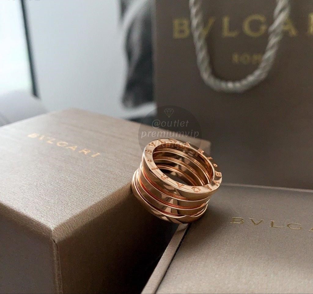 Anel bvlgari bzero1 mola ouro rosa 18k