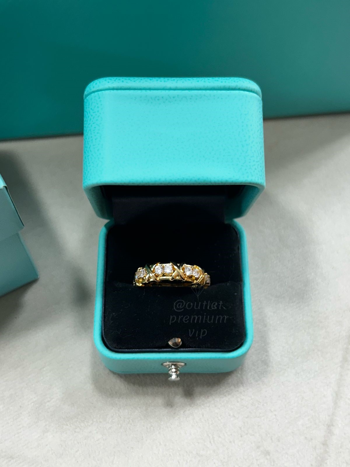 Anel aliança Sixteen Stones tiffany