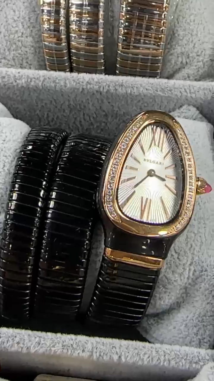 Relogio Bvlgari serpenti preto