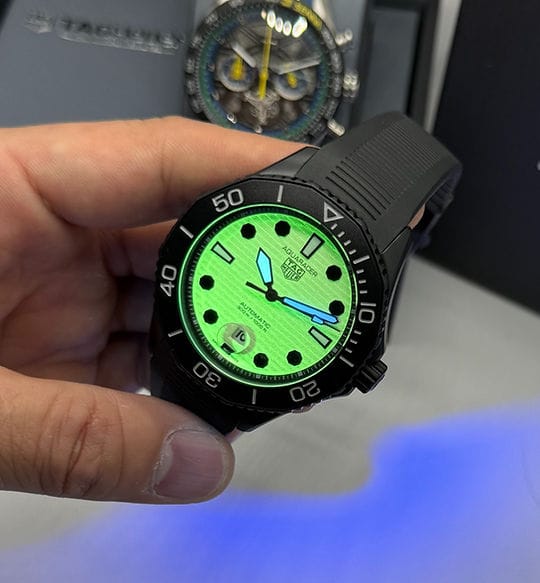 Relogio Tag Heuer Aquarecer Tritium -  Super Luminova 43mm