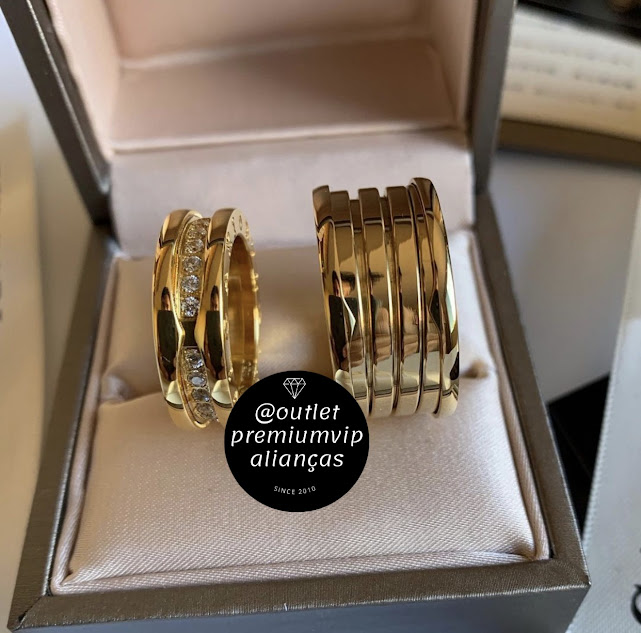 Anel Bvlgari bzero1 com molas flexiveis