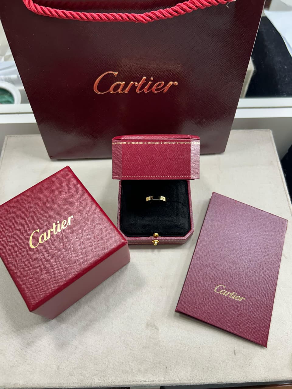 Caixa de anel Kit embalagem Original Cartier