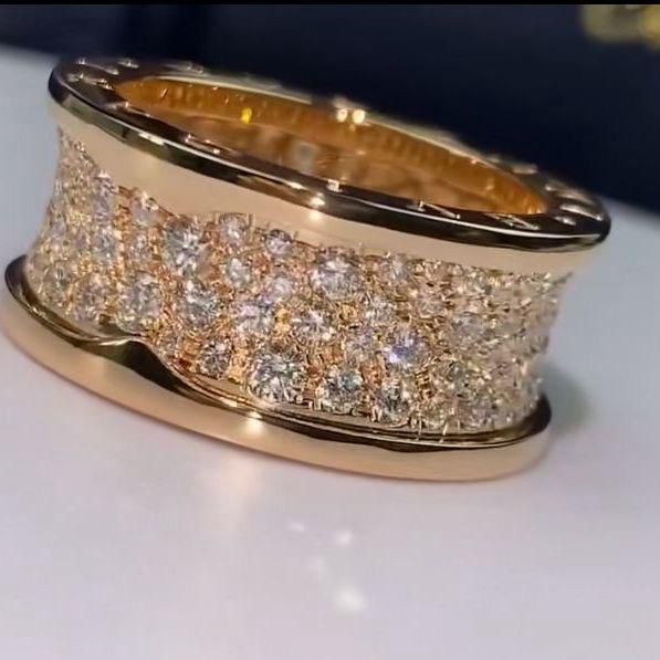 Anel BVLGARI Ouro Rosé com Diamantes