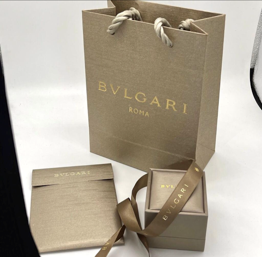caixa e sacola bvlgari para anel kiti original bvlgari