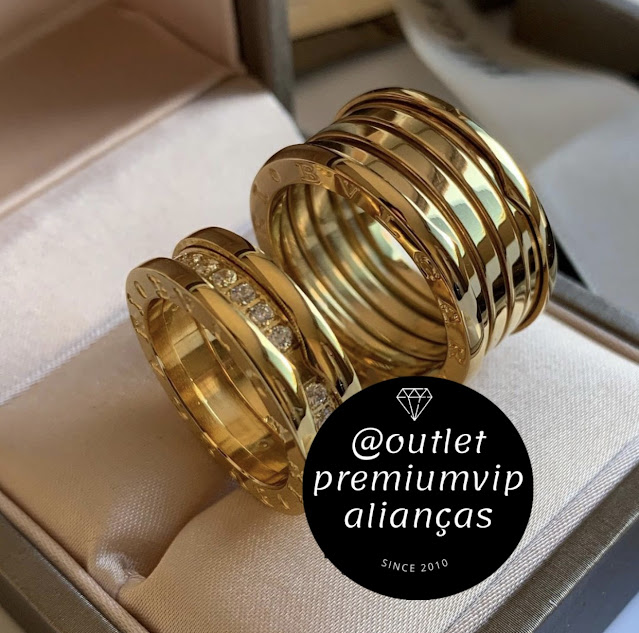 Anel Bvlgari bzero1 com molas flexiveis